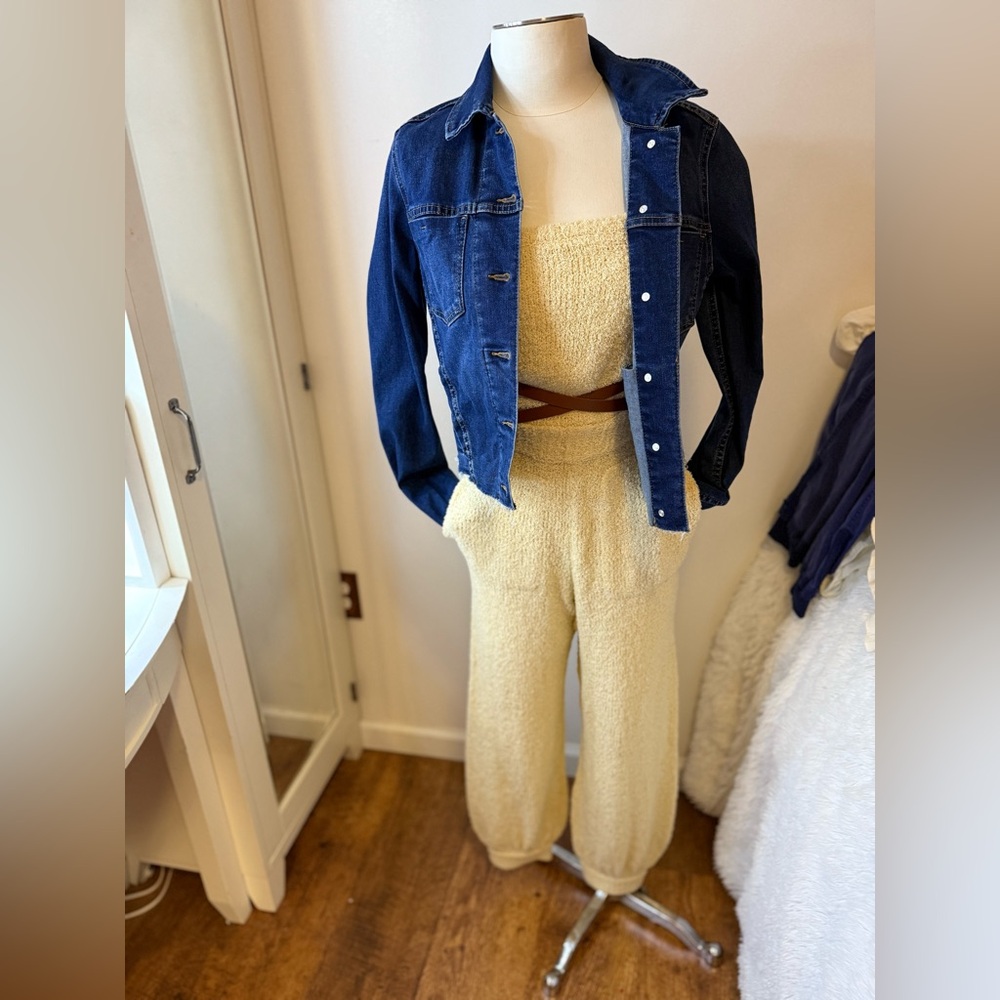 Free people strapless jumpsuit